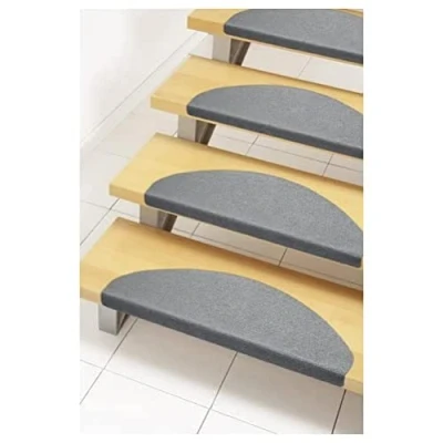 Afbeelding van andiamo Trapmat, zelfklevend, onderhoudsvriendelijk, versch. kleuren, set van 15, kleur: grijs, afmetingen: 23 x 65 cm