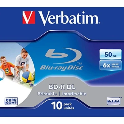 Afbeelding van Verbatim (43736): BD R DL 6X 10 Pack: Blu Ray Optical Media