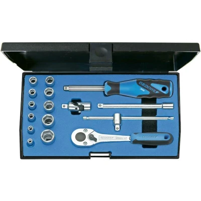 Image de GEDORE 20 EMU 10 jeu de clés à douille 1/4 16 pcs 4 13 mm 6162220