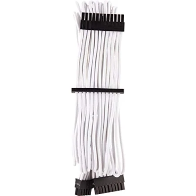 Afbeelding van CORSAIR Premium 24 polige ATX kabel type 4 Gen afzonderlijk ommanteld wit