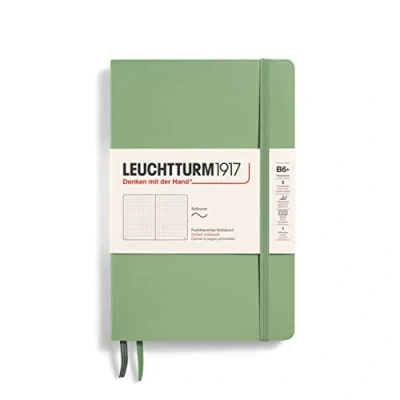 Afbeelding van Leuchtturm notitieboek softcover 19x12.5 cm puntjes sage Notebook 4004117593369