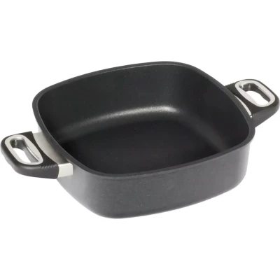 Afbeelding van AMT Gastroguss Vierkante pan gietaluminium antiaanbaklaag 26x26x8 cm inductiegeschikt