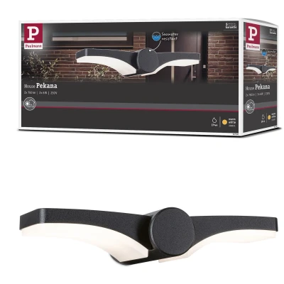 Afbeelding van Paulmann Pekana 94766 LED buitenlamp (wand) 12 W Antraciet