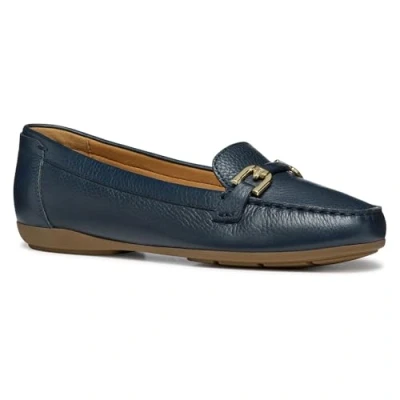 Afbeelding van Geox Instappers, Dames, Maat: 37.5, Blau Leer