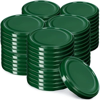 Afbeelding van KADAX 50 stuks schroefdeksels fi89 mm metaal To89 voor 1700 ml inmaakpotten, twist off deksel met 6 sluittanden, groen