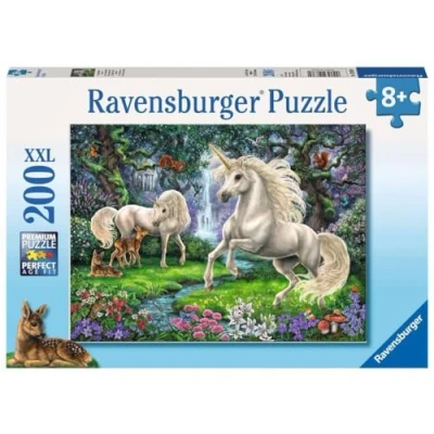 Image de Puzzle Ravensburger Licornes mystiques, 200 pièces