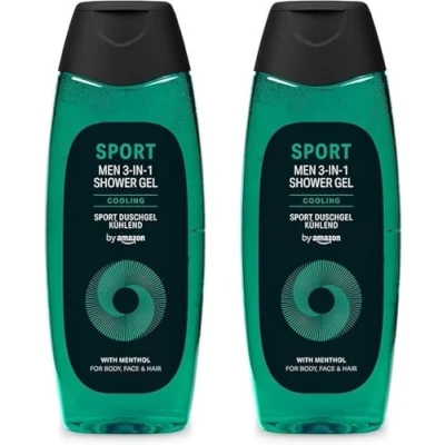 Afbeelding van by Amazon, 3 in 1 douchegel voor heren, 2 x 500 ml