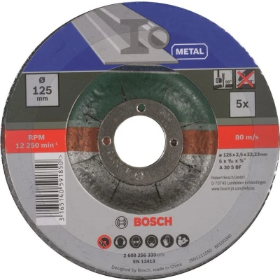 Afbeelding van Bosch Accessories A 30 S BF 2609256333 Doorslijpschijf gebogen 125 mm 5 stuk(s) Metaal