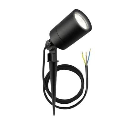 Afbeelding van Ledvion LED Grondspot Zwart, Aluminium, IP65, GU10 fitting, 1m kabel excl. Stekker, Prikspot, Tuinspot, Lamp, Buiten Verlichting, Buitenlamp, Tuinverlichting