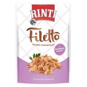 Afbeelding van Voordeelpakket Rinti Filetto Zakjes in Gelei 48 x 100 g Kip met Ham