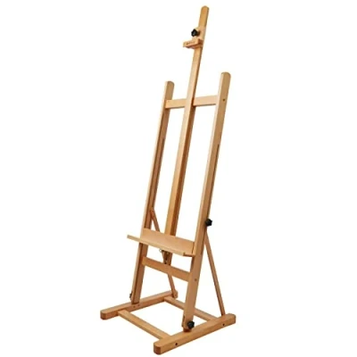 Afbeelding van Artina Siena ezel Atelier zeer stabiele van massief beukenhout met olie in hoogte verstelbaar en opvouwbaar professionele schildersezel voor doeken tot 125 cm