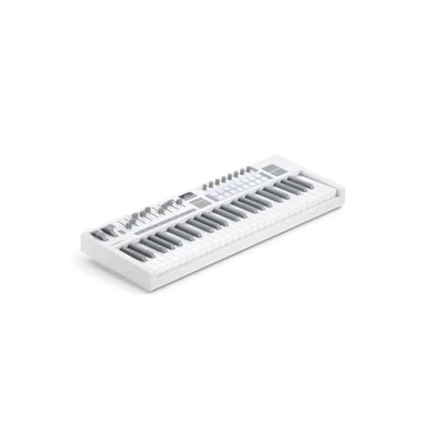 Afbeelding van Novation Launchkey 49 White [MK4] — semi gewogen USB MIDI mastertoetsenbord met STAN integratie. Chord modus, schaalmodus, 8 ritmische pads en arpeggiator.