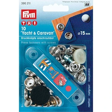 Afbeelding van Zilver Prym Yacht &amp; Caravan Naaivrijedrukknopen 15mm
