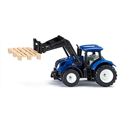 Afbeelding van Siku 1544 New Holland Met Palletlader En Pallet 1:87