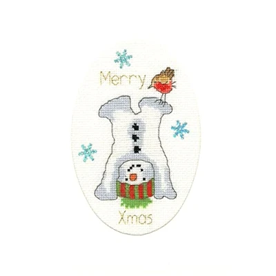 Afbeelding van Borduurpakket kerstkaart Frosty Fun Bothy Threads