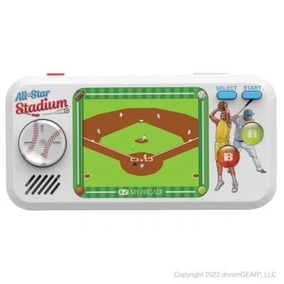 Afbeelding van Just For Games Pocket Player Retrogaming Console All Star Stadium Draagbaar Spelsysteem Wit