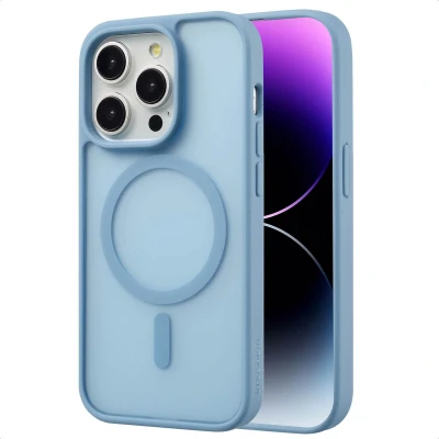 Afbeelding van imoshion Hoesje Geschikt voor iPhone 14 Pro Color Guard Backcover MagSafe Lichtblauw