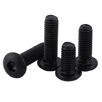 Afbeelding van 50 stuks M3 zwarte zeskantschroeven van gelegeerd staal klasse 10,9 volledige schroefdraad, enkel uiteinde (M3 x 10 mm)