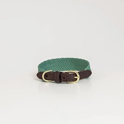 Afbeelding van Kentucky Dogwear Hondenhalsband, Jacquard, maat M/L, olijfgroen
