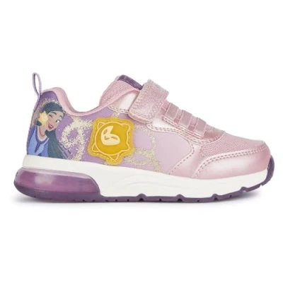 Afbeelding van Geox Disney WISH Spaceclub GIRL Lights Sneakers laag voor kinderen, Maat: 31, Pink/light prune Imitatieleer/ textiel