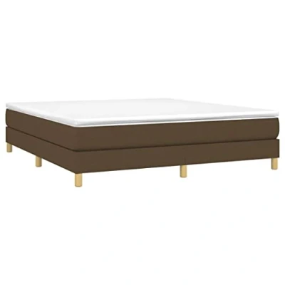 Afbeelding van Boxspringframe stof donkerbruin 180x200 cm