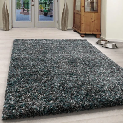 Afbeelding van Rainbow Soft Shaggy Hoogpolig Vloerkleed Blauw 80x150 cm