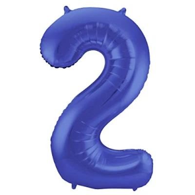 Afbeelding van Ballon folie 2 mat blauw 86cm