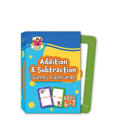 Afbeelding van CGP KS1 Activity Books and Cards Addition &amp; Subtraction Games Flashcards for Ages 6 7 (Year 2)