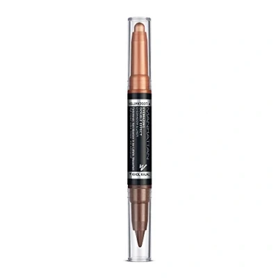 Afbeelding van Manhattan Eyemazing dubbel effect 2 in 1 roterende oogpotlood en oogschaduwpotlood kleur bruin (002 gesmolten metaal) x 1,6 g