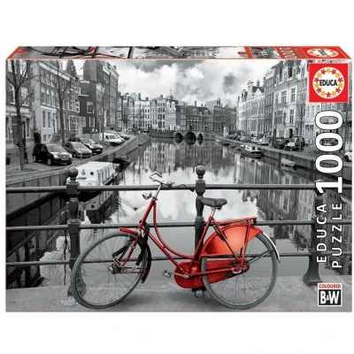 Afbeelding van Educa Rode fiets in Amsterdam 1000 stukjes