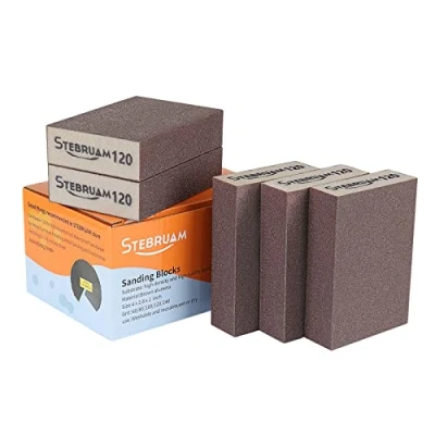 Afbeelding van 5 stuks grof, middelgroot, fijn, superfijn, korrel 120, eigenschappen: assortiment schuurpads voor hout, metaal, wandschuim, gipsplaat