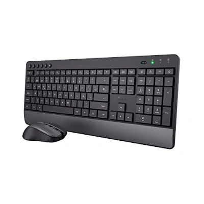 Afbeelding van Toetsenbord en muis Trust Trezo Zwart Qwerty Spaans QZERTY