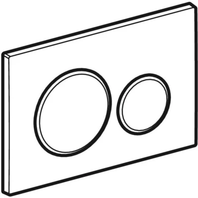 Afbeelding van Geberit Sigma20 bedieningsplaat, voor 2 toets spoeling, ringen verguld