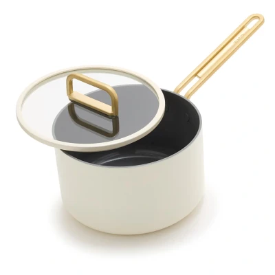 Afbeelding van Greenpan Tucci White Steelpan Met Deksel 16 Cm
