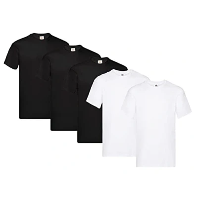 Afbeelding van Fruit of the Loom Original T shirt voor heren (set van 5 stuks)