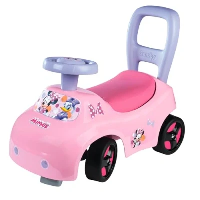 Afbeelding van Smoby Minnie autodrager loopfunctie stuurwiel voor kinderen vanaf 10 maanden speelgoedkist 7600720544