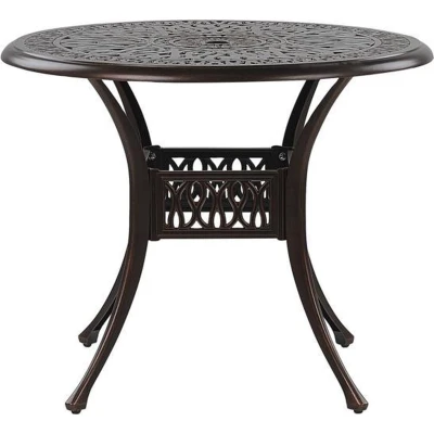 Afbeelding van Beliani ANCONA Tuintafel Bruin Aluminium