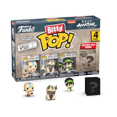 Image de Funko Bitty Pop! Avatar: The Last Airbender Aang With Momo, Appa, Toph et une Mini figurine Mystère en Surprise 2.2 Cm le Dernier Maître de L&#039;air) Collectionnable Étagère Empilable Incluse