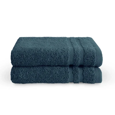 Afbeelding van Byrklund Gastendoek Bath Basics PP Donker Blauw 2x 30x50