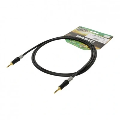 Afbeelding van Sommer Cable HBA 3S 0060 Jackplug Audio Aansluitkabel [1x male 3,5 mm 1x mm] 0.60 m Zwart