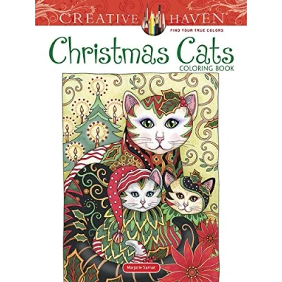 Afbeelding van Creative Haven Christmas Cats Coloring Book