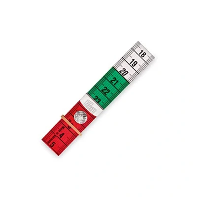 Afbeelding van Prym Meetlint met schaalverdeling in cm en inch, polyestermix, geel/groen/rood/wit, 14 x 5,7 1,7