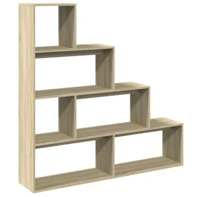 Afbeelding van Kamerscherm / boekenkast 143,5x29x143,5 cm hout sonoma eiken