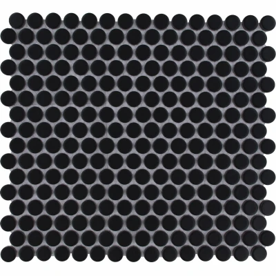Afbeelding van The Mosaic Factory Venice Pennyround Black Matt