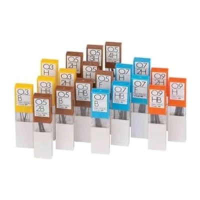 Afbeelding van Tombow EX 03P 2H Navullingen voor vulpotlood, punt 0,3 mm, hardheid 2H, 12 stuks