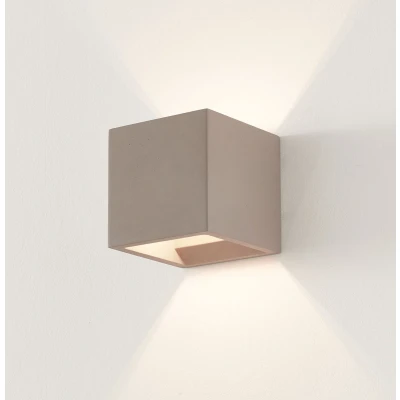 Afbeelding van Lindby wandlamp 1licht gips, metaal H: 11.5 cm G9 grijs