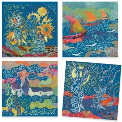 Afbeelding van Djeco kraskaarten le sud vincent van gogh