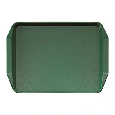 Afbeelding van Cambro polypropyleen fastfood dienblad met handvatten groen 43x30cm