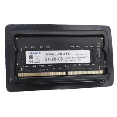 Afbeelding van Integral 8GB LAPTOP RAM MODULE DDR4 3200MHZ PC4 25600 UNBUFFERED NON ECC 1.2V 1GX8 CL22 geheugenmodule 1 x 8 GB