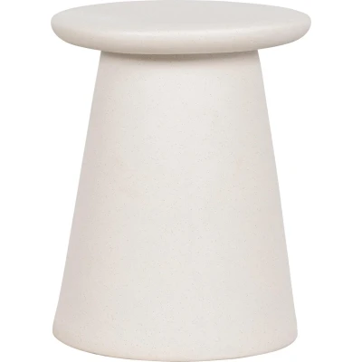 Afbeelding van Button Bijzettafel Keramiek Wit 45x35Øcm Tafels